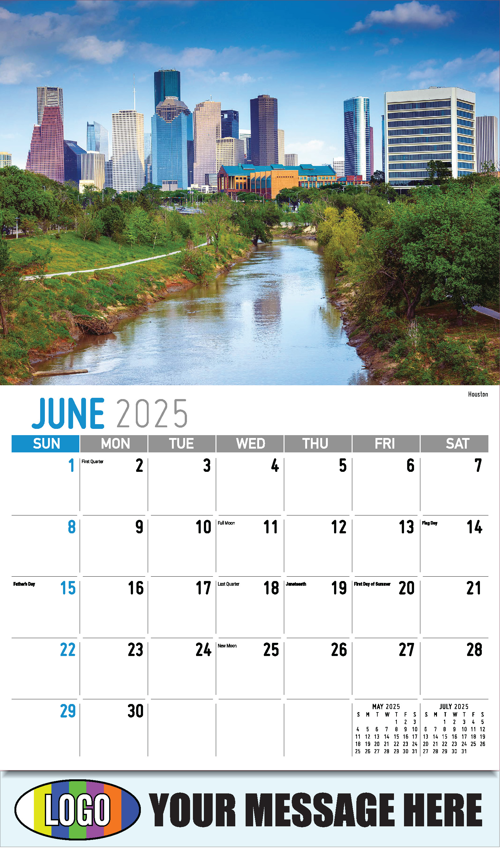 Scenes of Texas 2025 Business Advertising Calendar - June