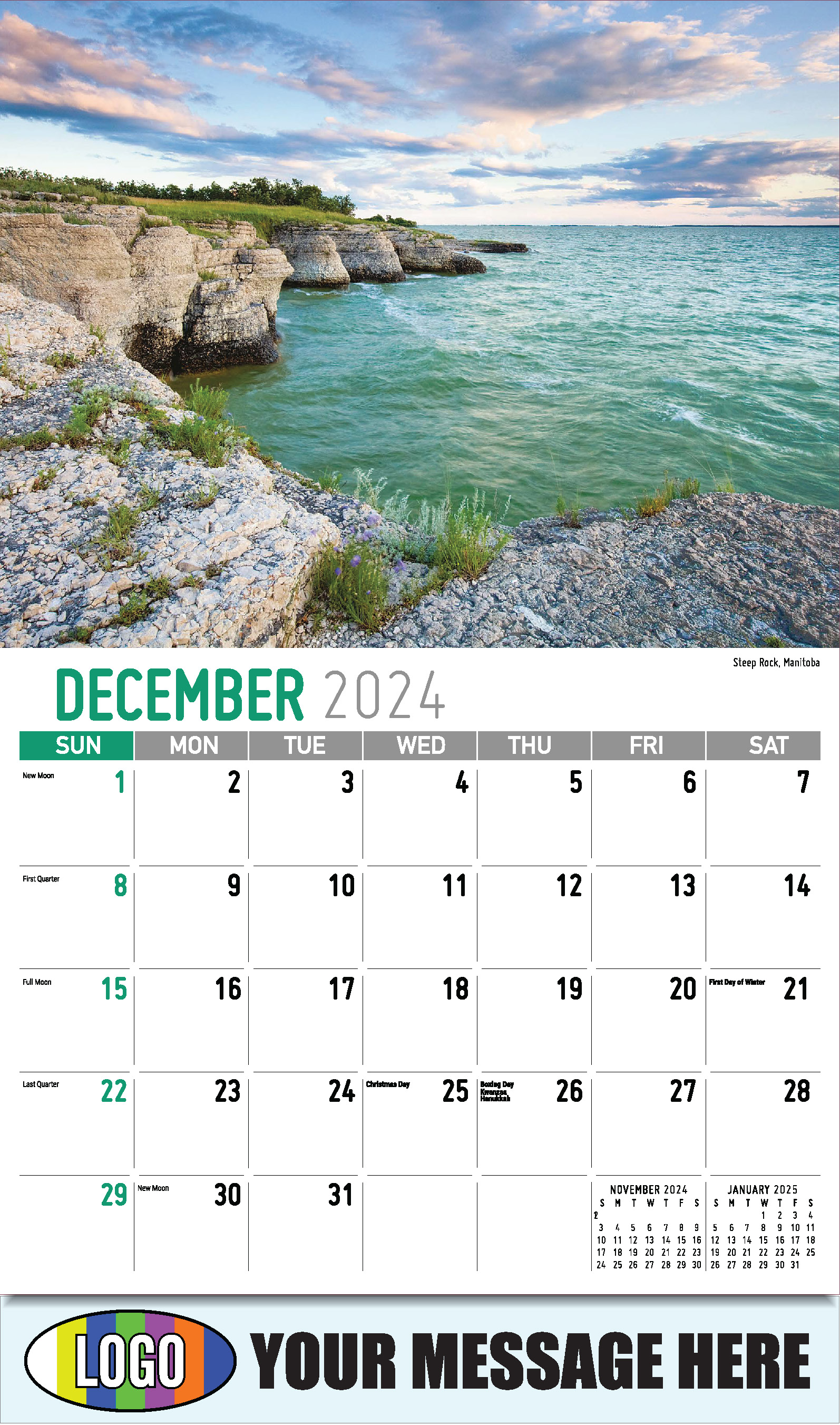 Scenes of Western Canada 2025 Business Promotional Wall Calendar - December_a