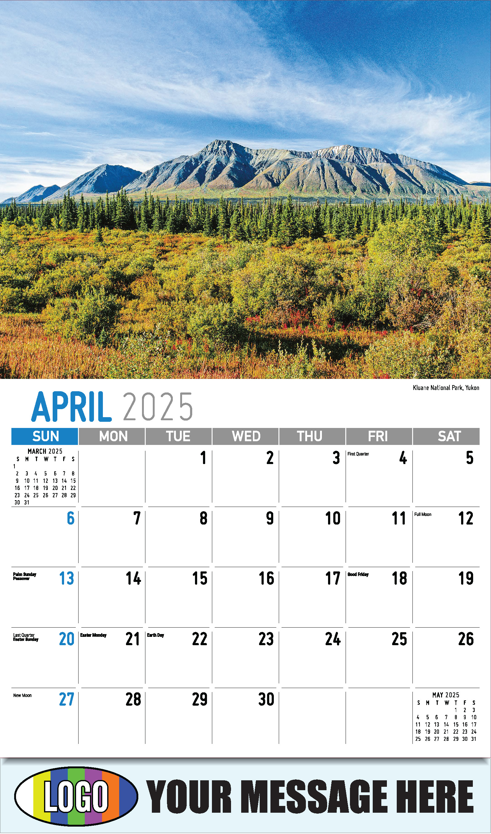Scenes of Western Canada 2025 Business Promotional Wall Calendar - April
