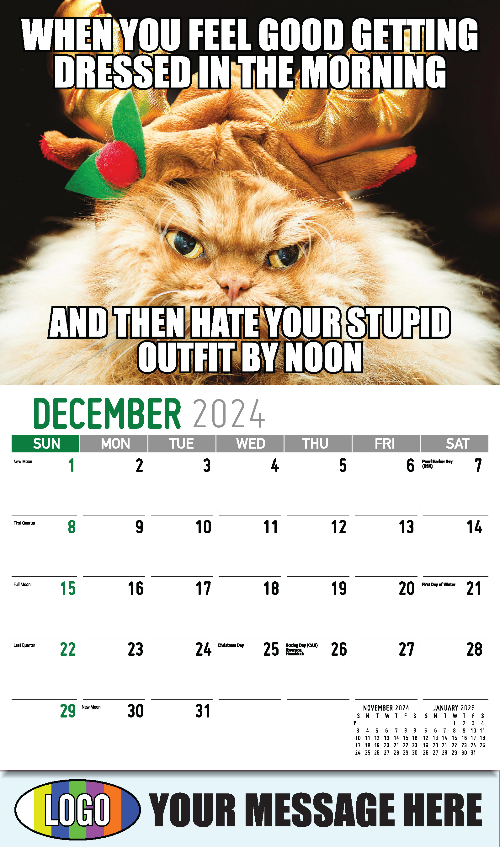 The Memeing of Life 2025 Business Advertising Wall Calendar - December_a
