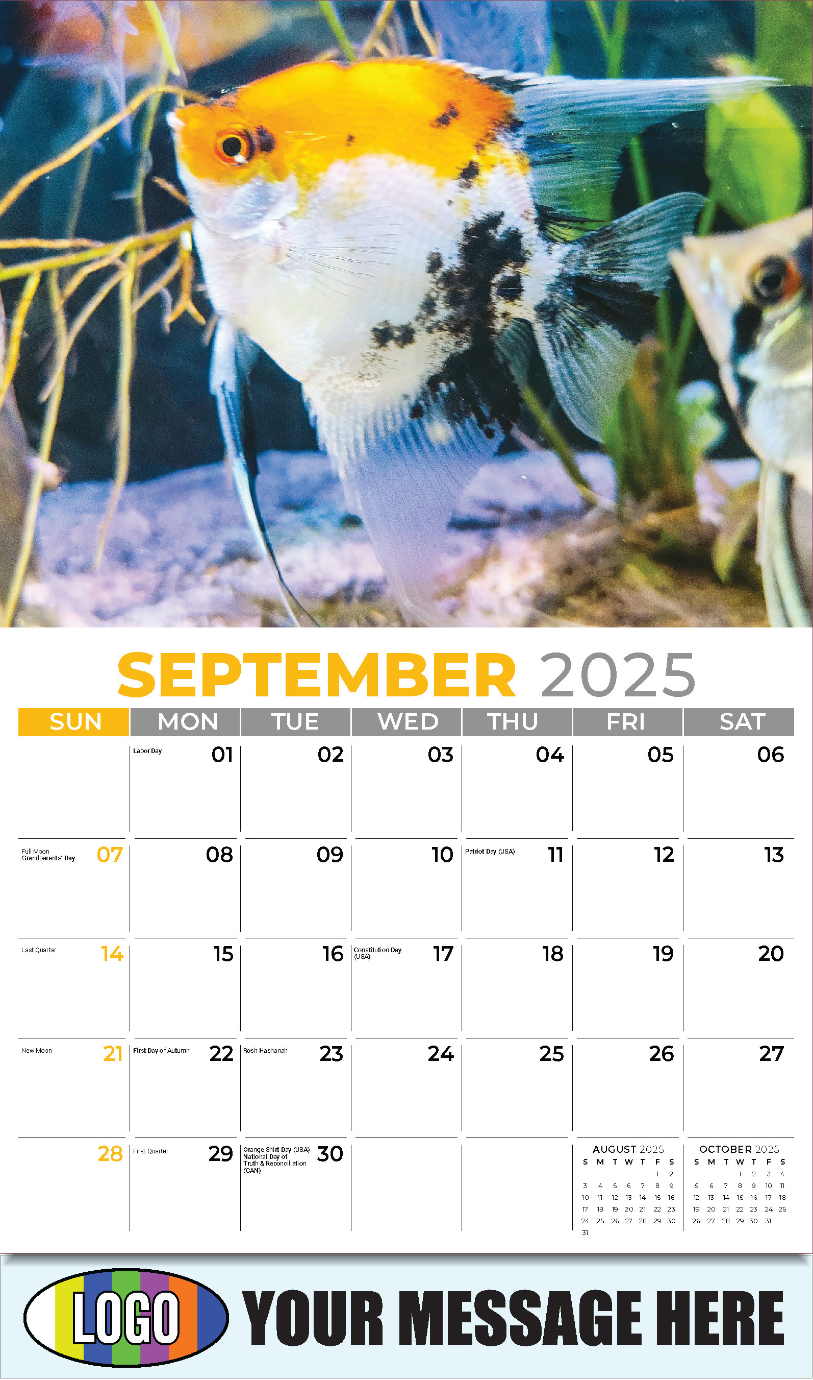 Pets 2025 Business Advertising Wall Calendar - September