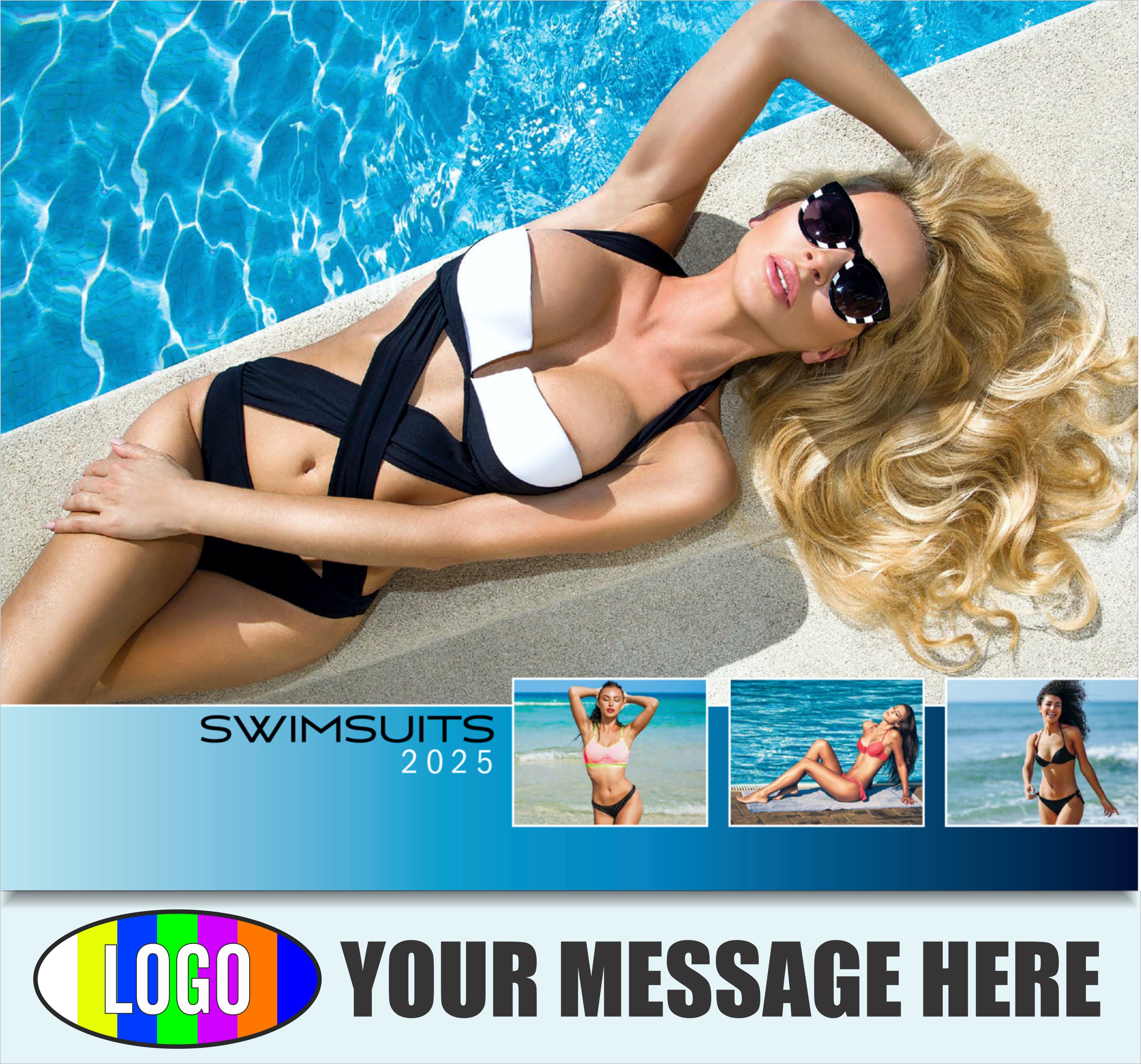 Swimsuits 2025 Business Promotional Wall Calendar - cover