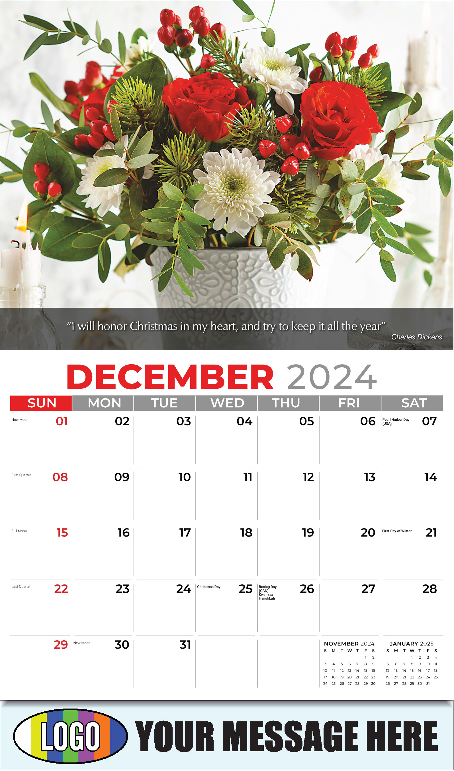 2025 Business Promo Calendars Flowers and Gardens low as 65¢