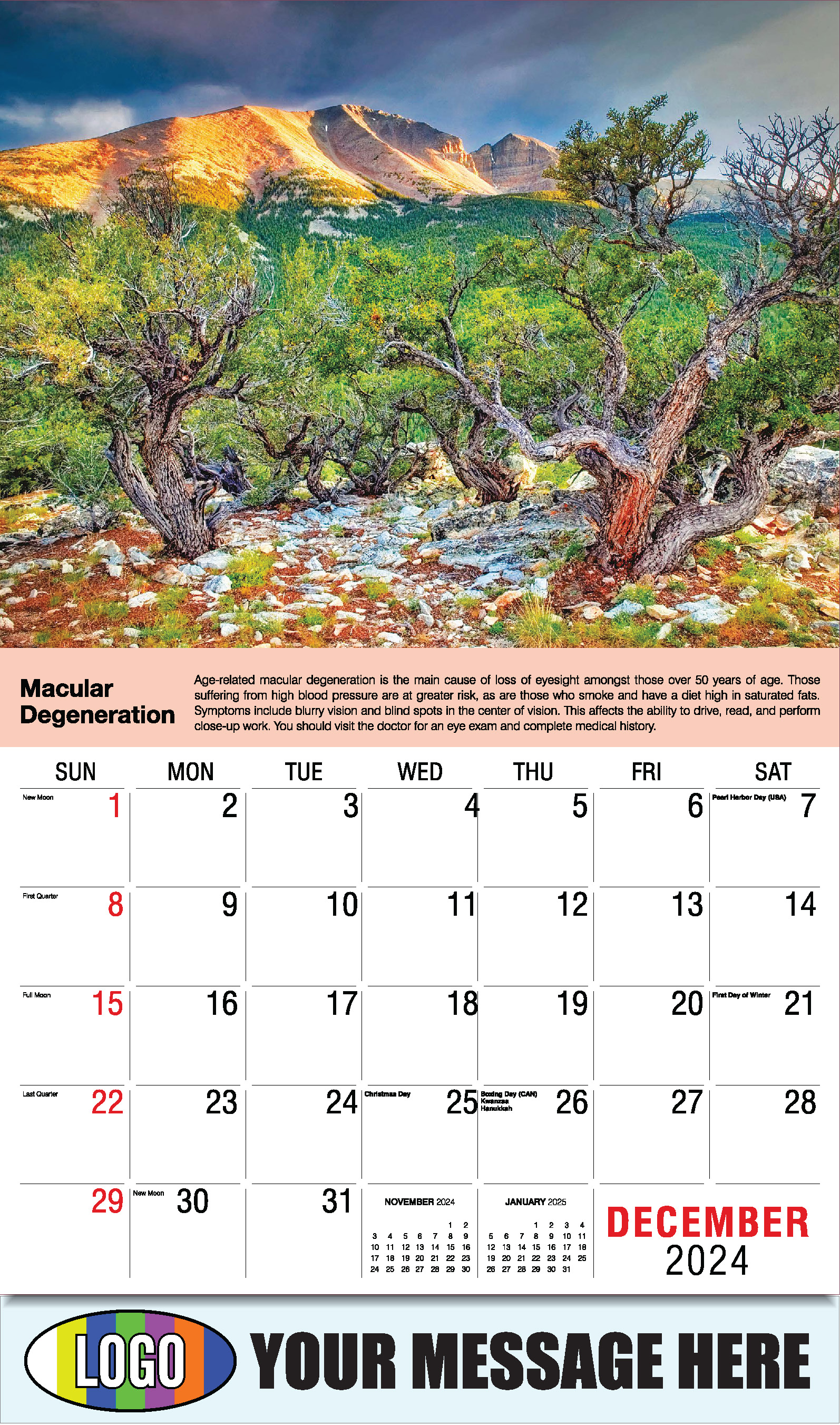 Health Promotion Calendar 2025 Pearl Roslyn