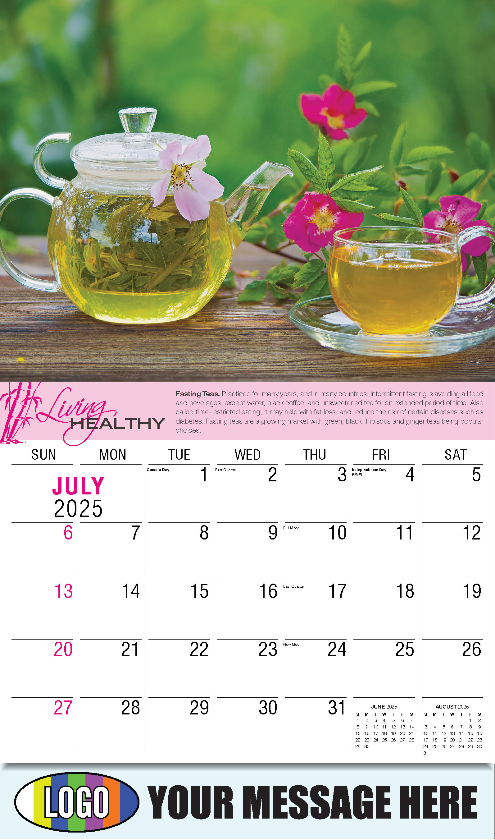 2025 Business Promotion Calendar Living Healthy low as 65¢