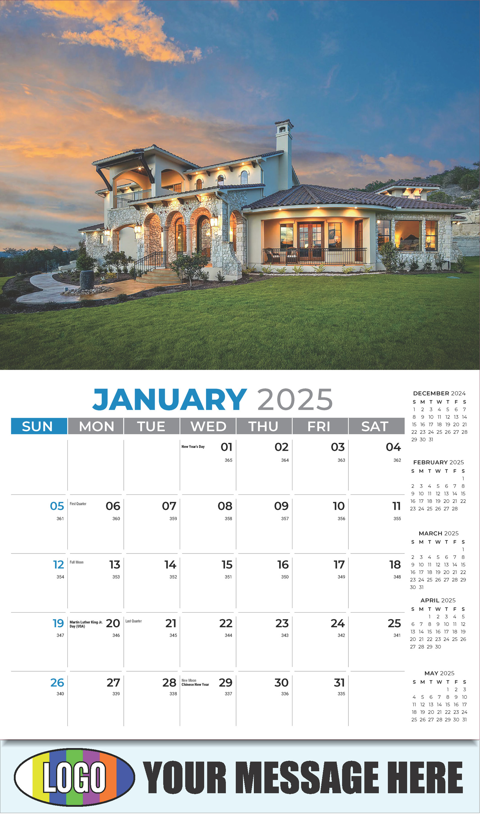 2025 Advertising Calendar Custom Homes low as 65¢
