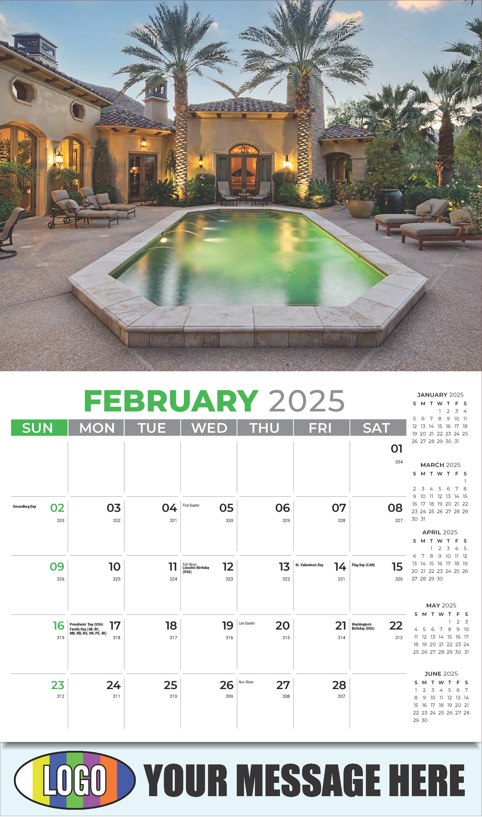 2025 Advertising Calendar Custom Homes low as 65¢