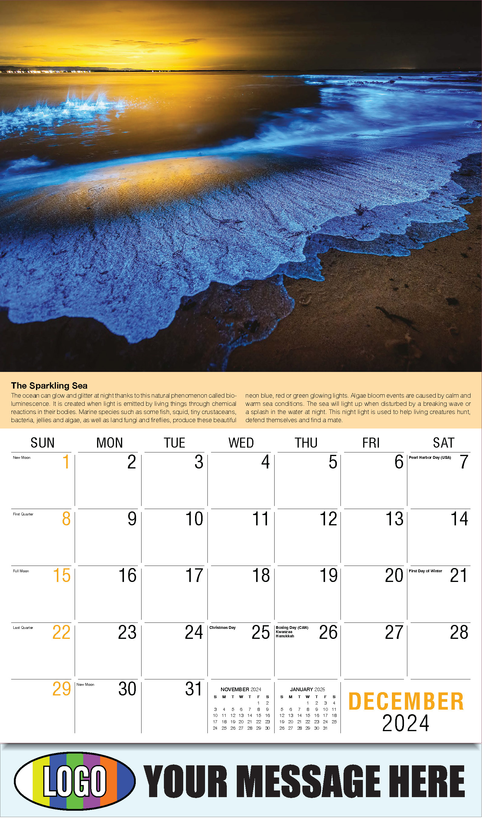 2025 Business Promotion Calendars Earth low as 65¢