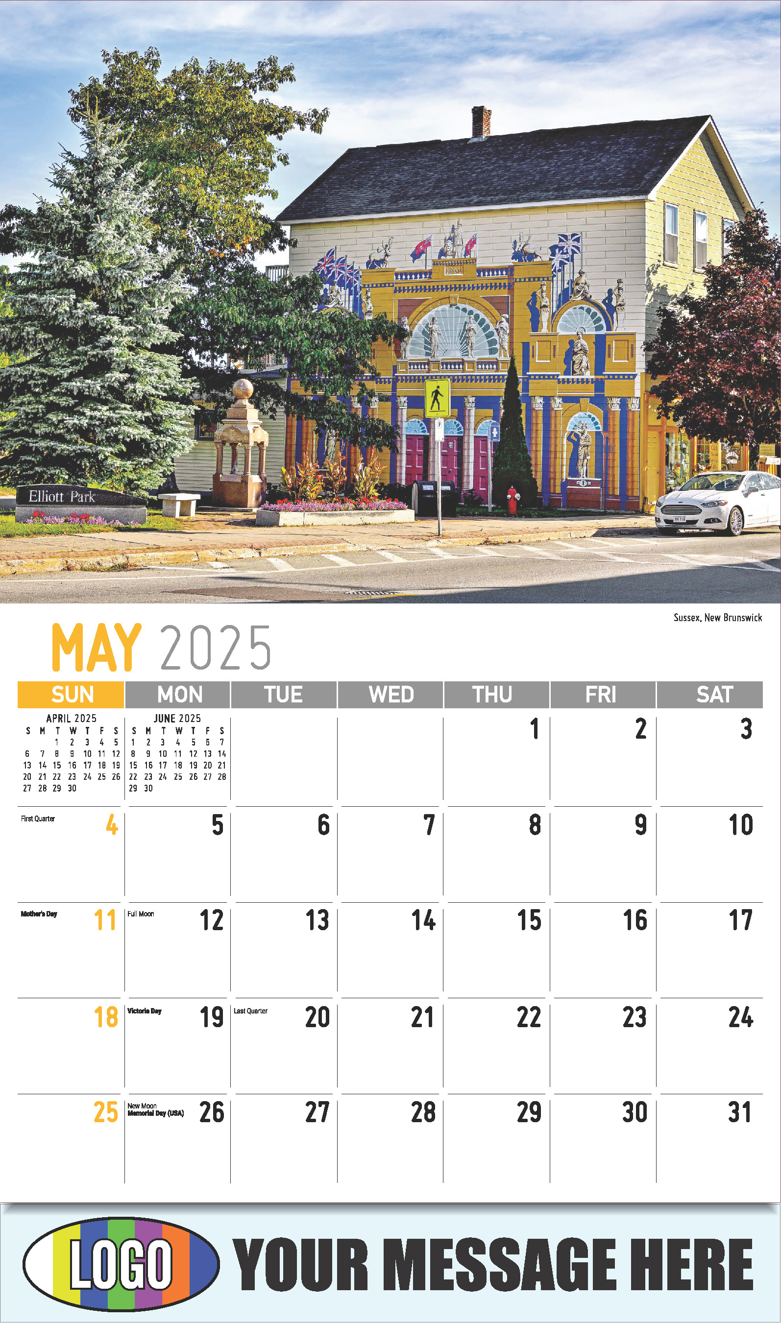 Atlantic Canada Maritime Provinces Calendar 65¢ Business Promo