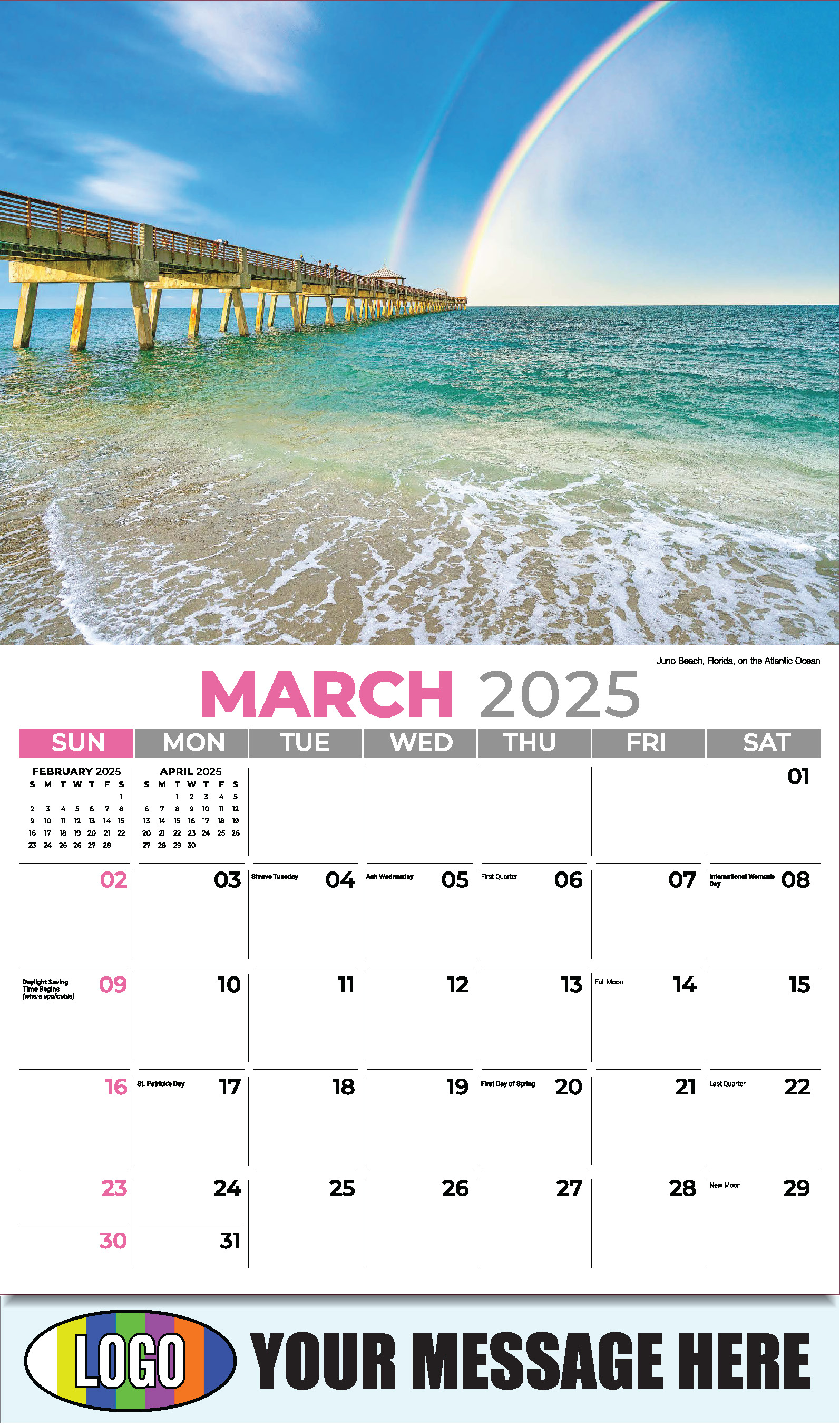 2025 Promotional Advertising Calendar Sun, Sand and Surf low as 65¢