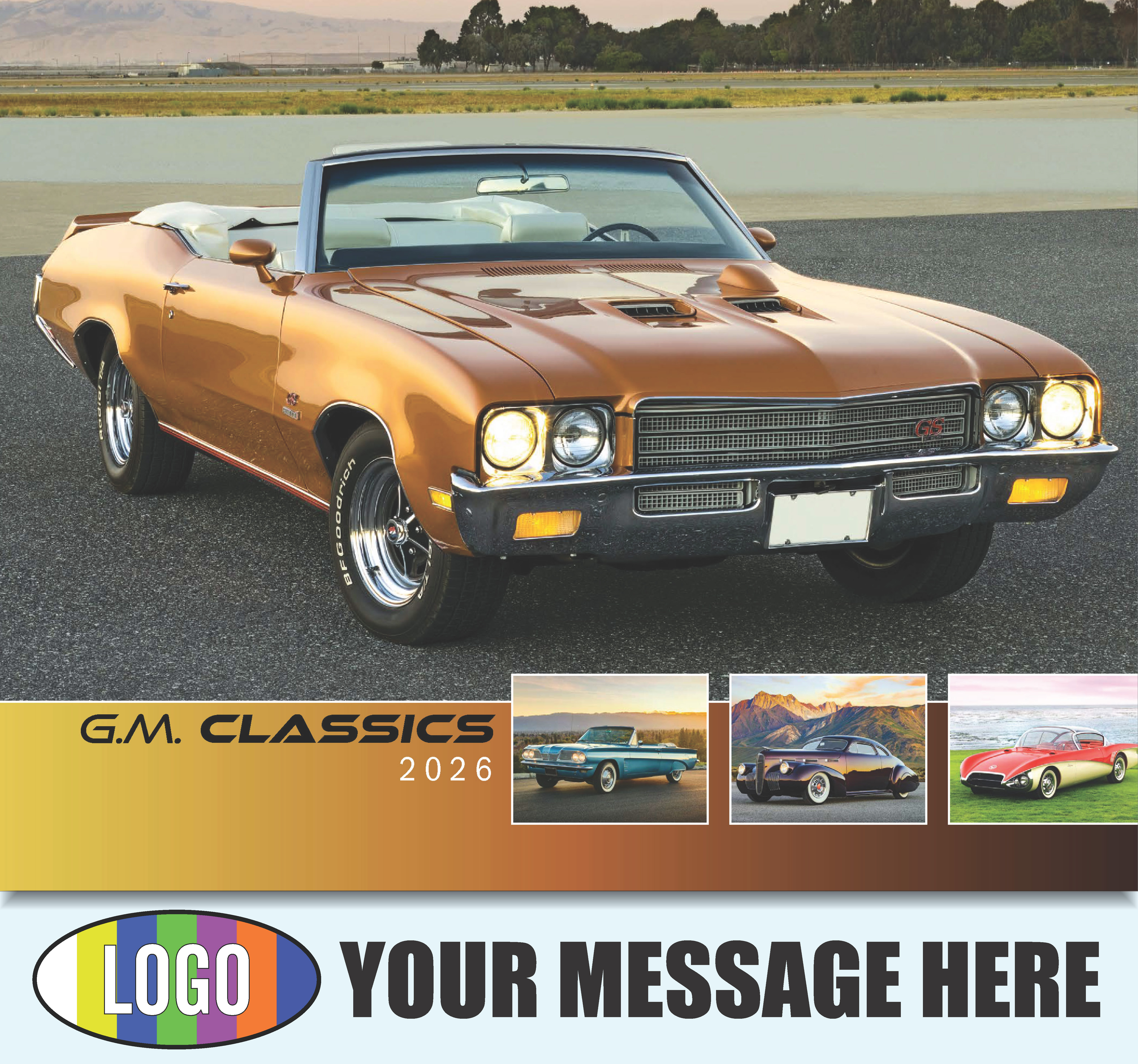 2026 Business Promo Calendar - GM Classics - Printed with your Logo, Name and message