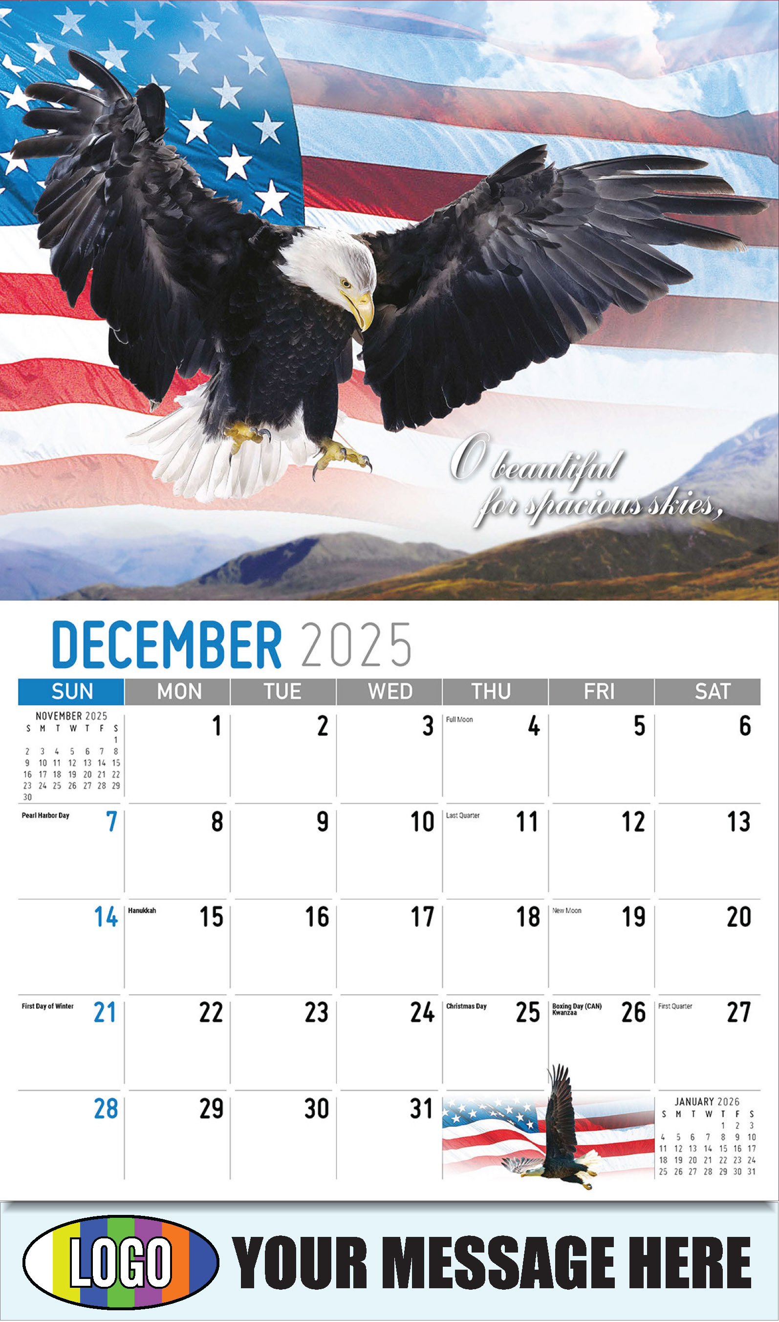 2026 Business Promotional Calendar - America the Beautiful  - December_a