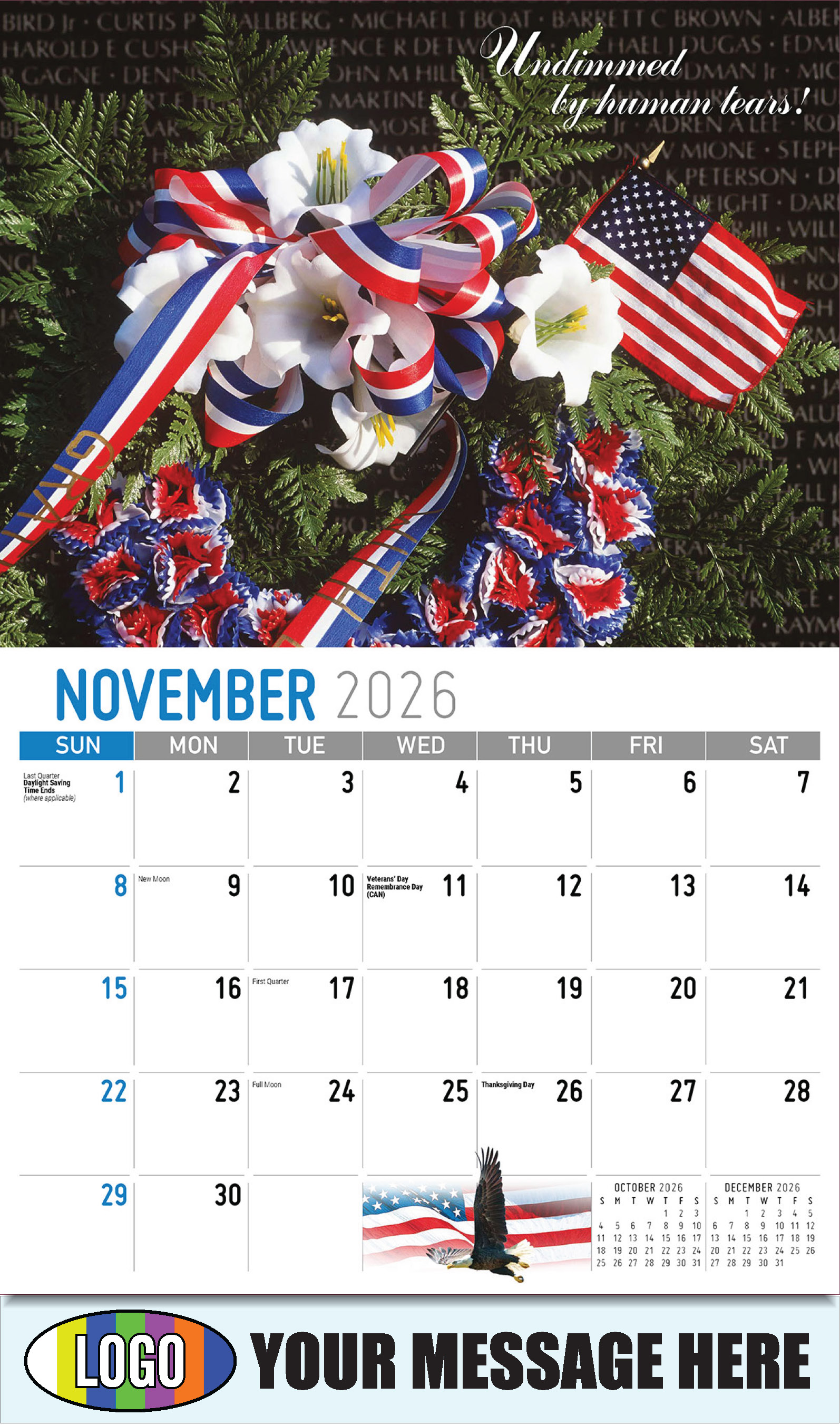 2026 Business Promotion Calendar - America the Beautiful  - November