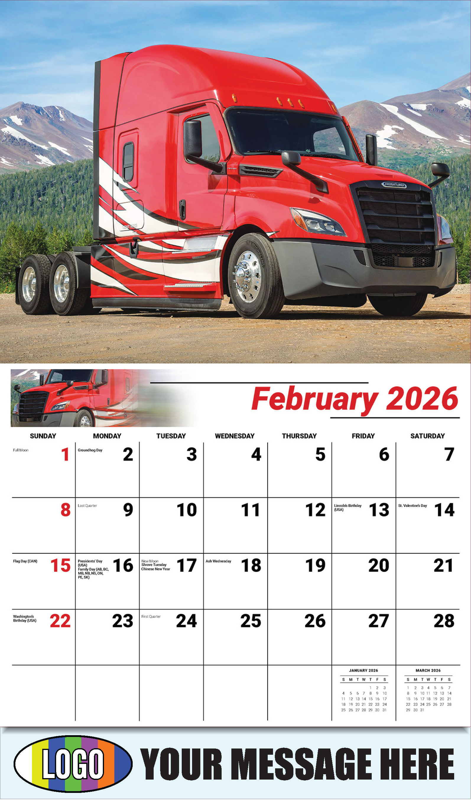 2026 Business Promotional Calendar - Kings of the Road - February