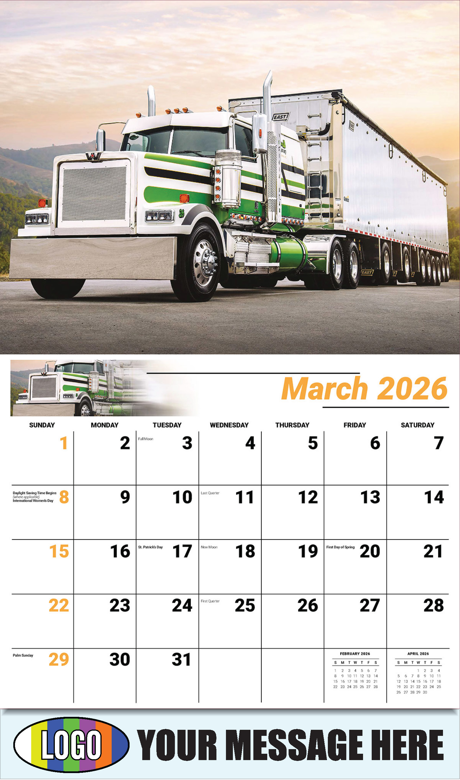 2026 Business Promotional Calendar - Kings of the Road - March