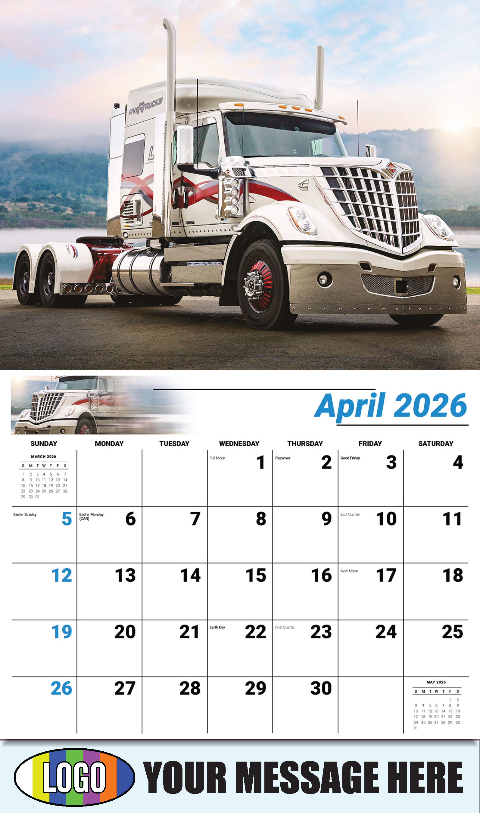2026 Business Advertising Calendar - Kings of the Road - April