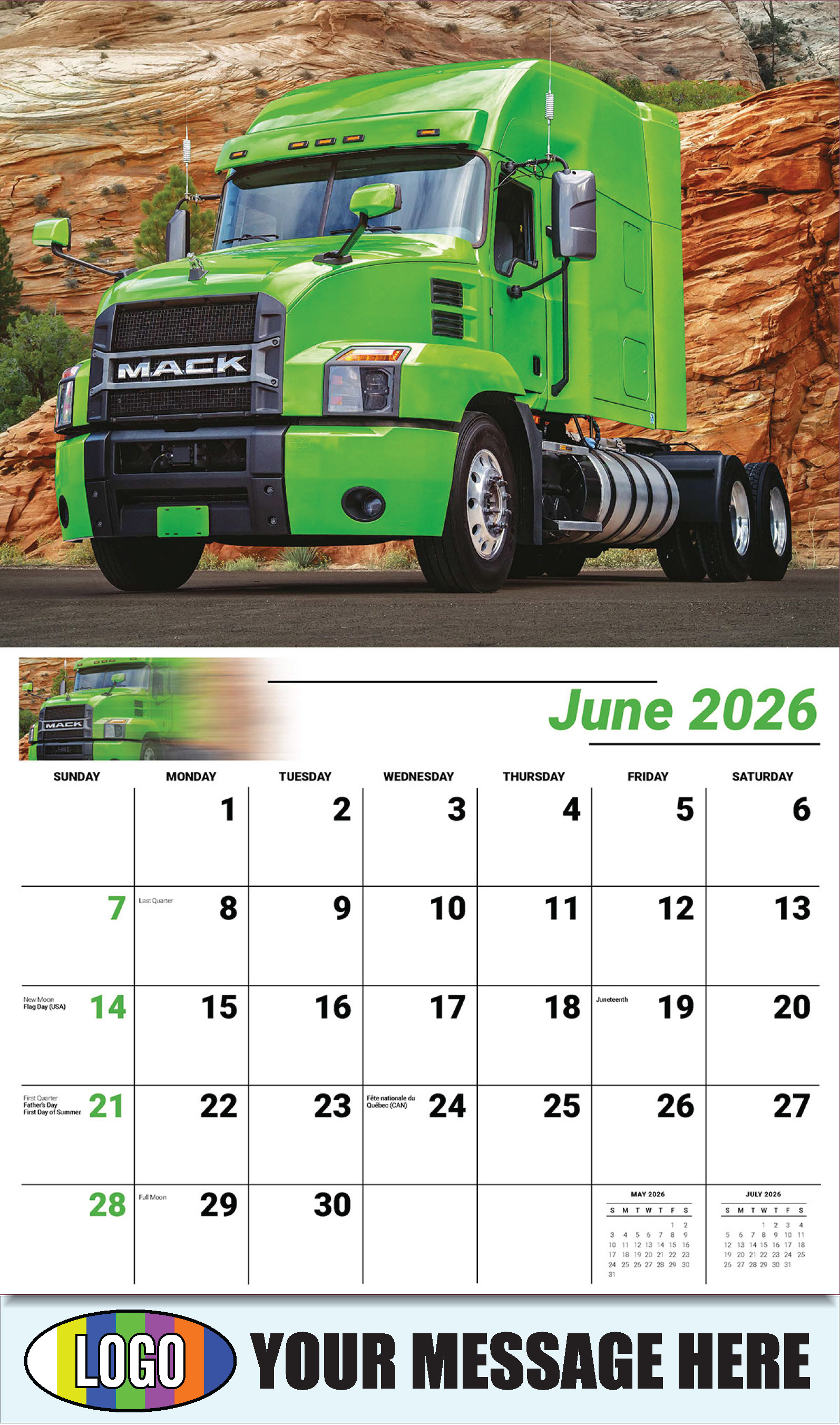2026 Business Advertising Calendar - Kings of the Road - June