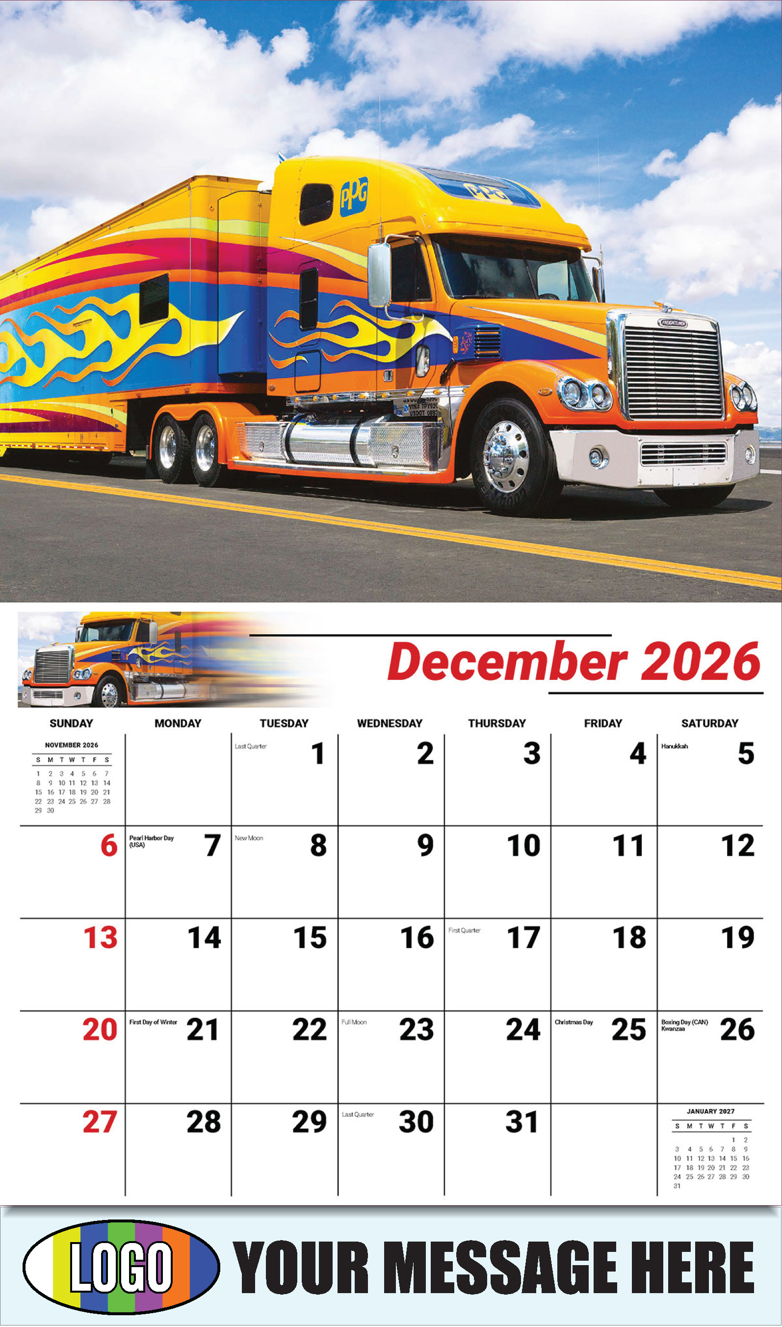 2026 Business Promotion Calendar - Kings of the Road - December